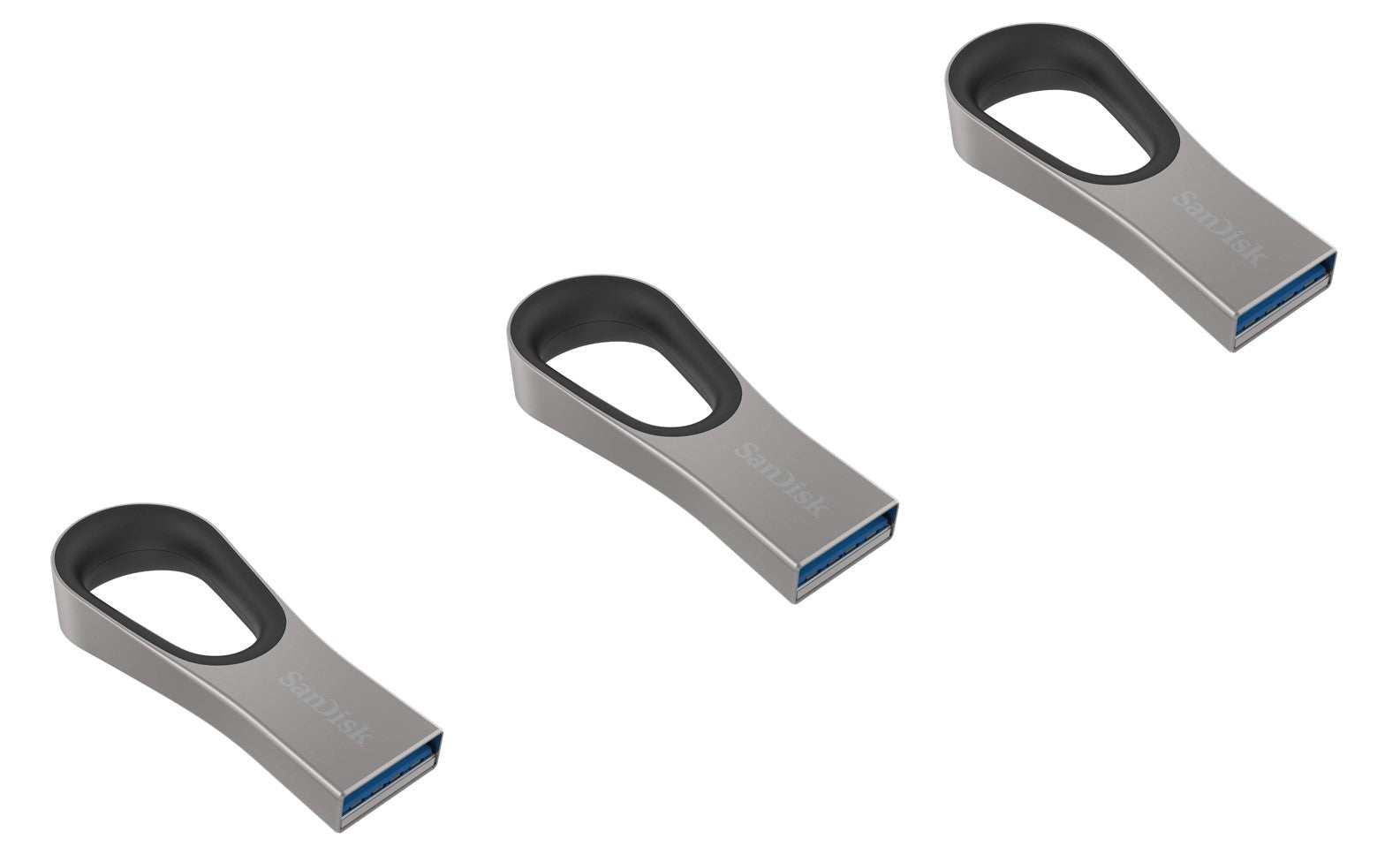 SanDisk 64GB Ultra Loop USB 3.0 Flash Drive - SDCZ93-064G-G46, Pack of 3