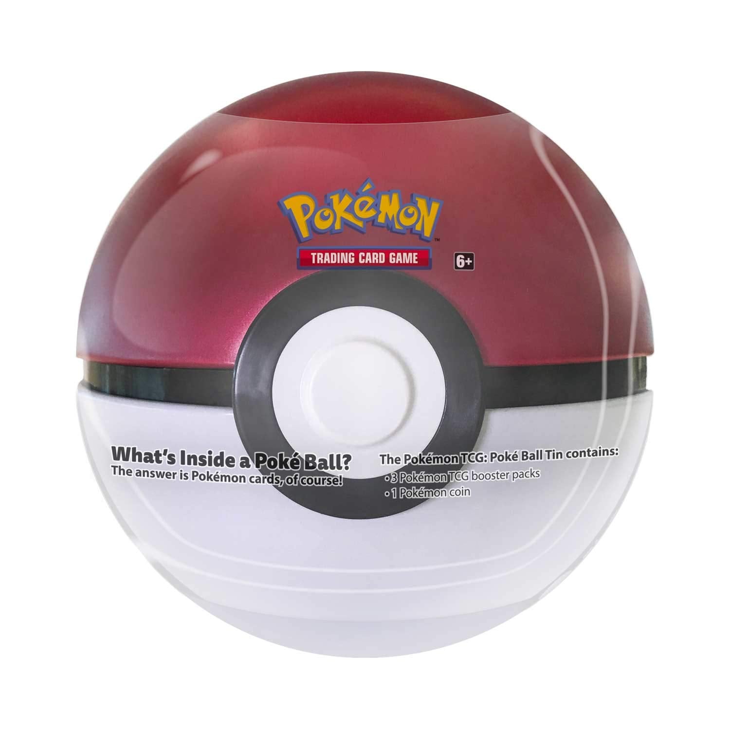 Pokemon TCG: Poke Ball Tin Red - 3 Booster Pack with 1 Coin