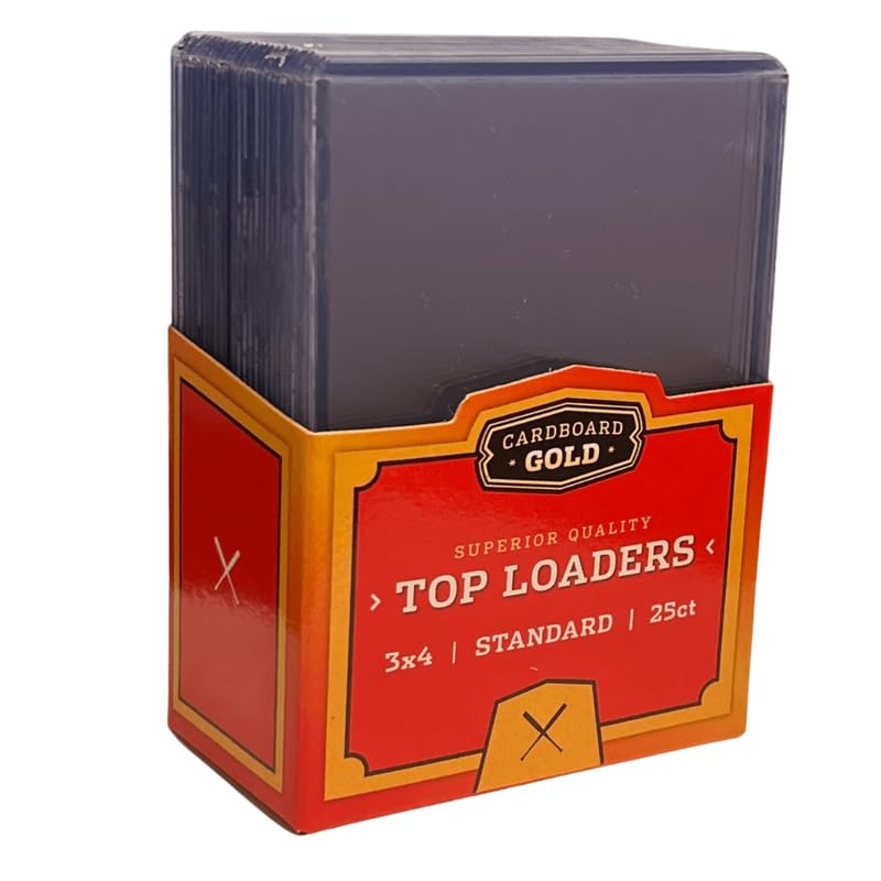 Cardboard Gold Next Generation Top Loaders for Cards - Superior Baseball Card Protectors, Ideal for Trading Card - 25 Count Pack, Crystal Clear, Archival Safe 3x4 Standard 20-point