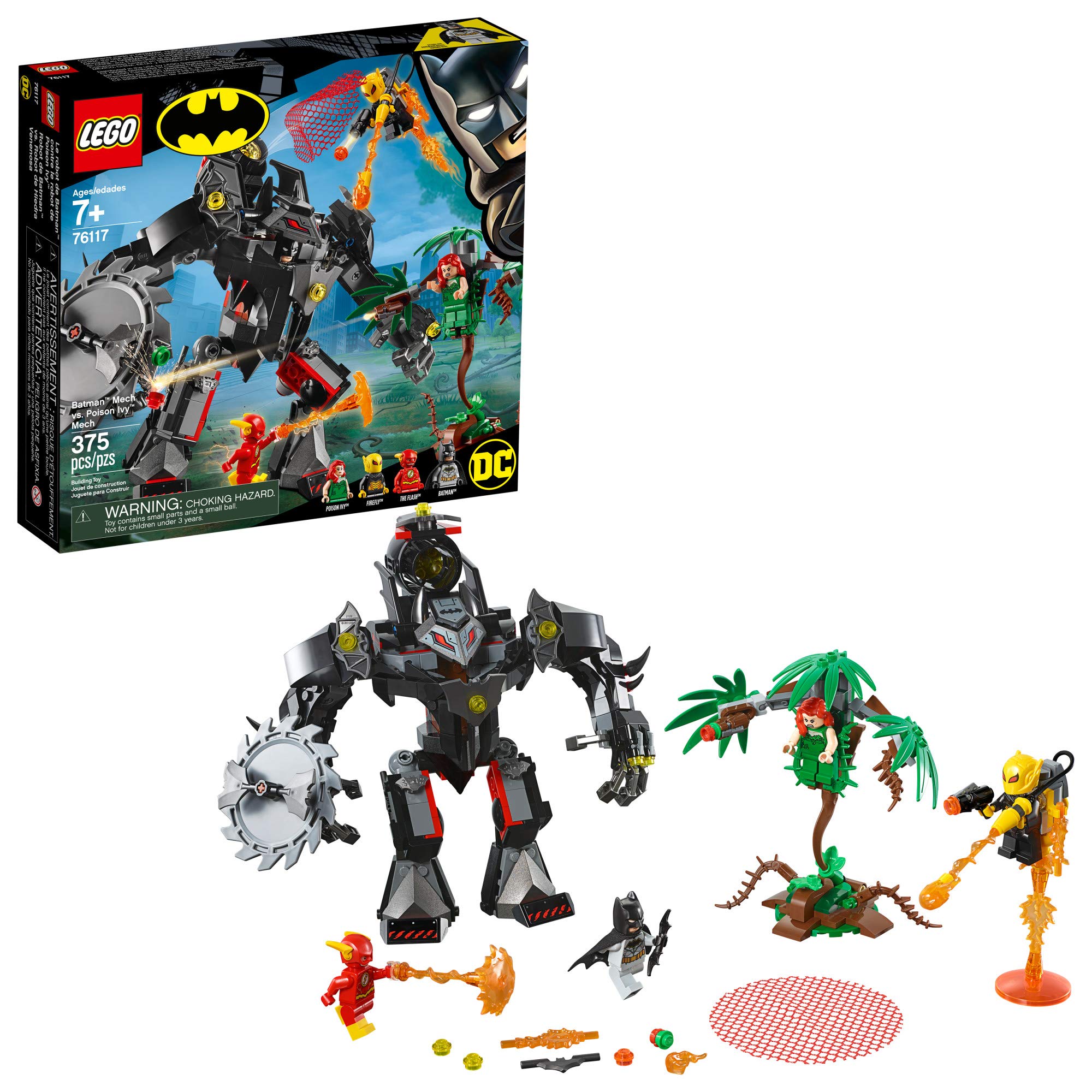LEGO DC Batman: Batman Mech vs. Poison Ivy Mech 76117 Building Kit , New 2019 (375 Pieces)