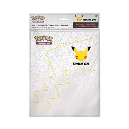 Pokemon TCG 25th Anniversary First Partner Collector's Binder for Oversized Cards with Pikachu Jumbo