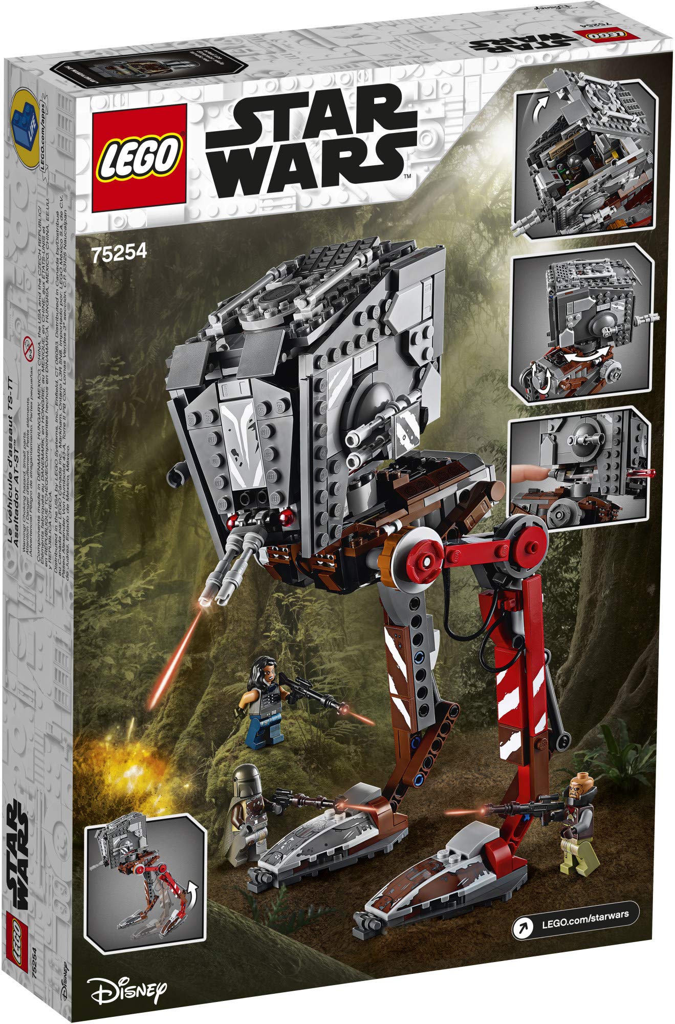 LEGO Star Wars AT-ST Raider 75254 The Mandalorian Collectible All Terrain Scout Transport Walker Posable Building Model, New 2019 (540 Pieces)