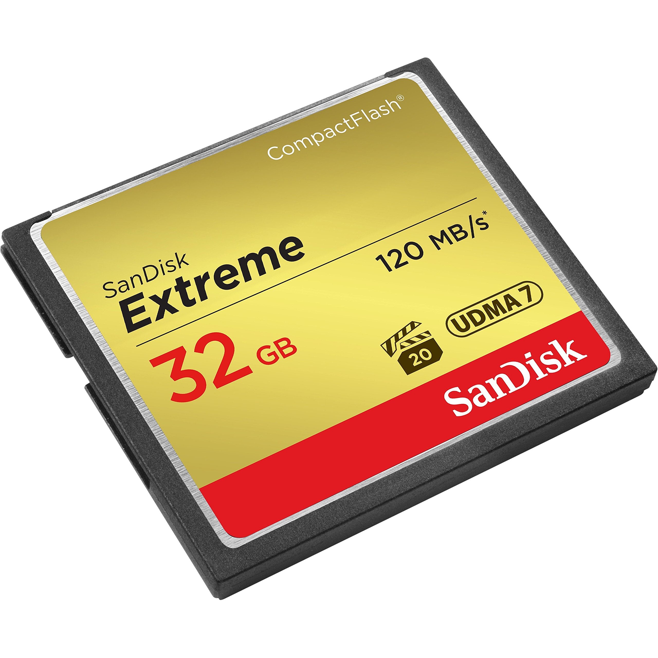 SanDisk Extreme 32GB Compact Flash Memory Card UDMA 7 Speed Up To 120MB/s SDCFXS-032G-A46