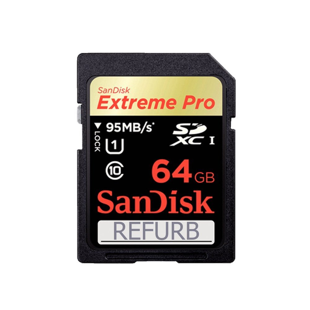 SanDisk Extreme PRO 64GB SDXC Card 95MB/s UHS-I SDSDXPA-064G-X46 (Certified Refurbished)