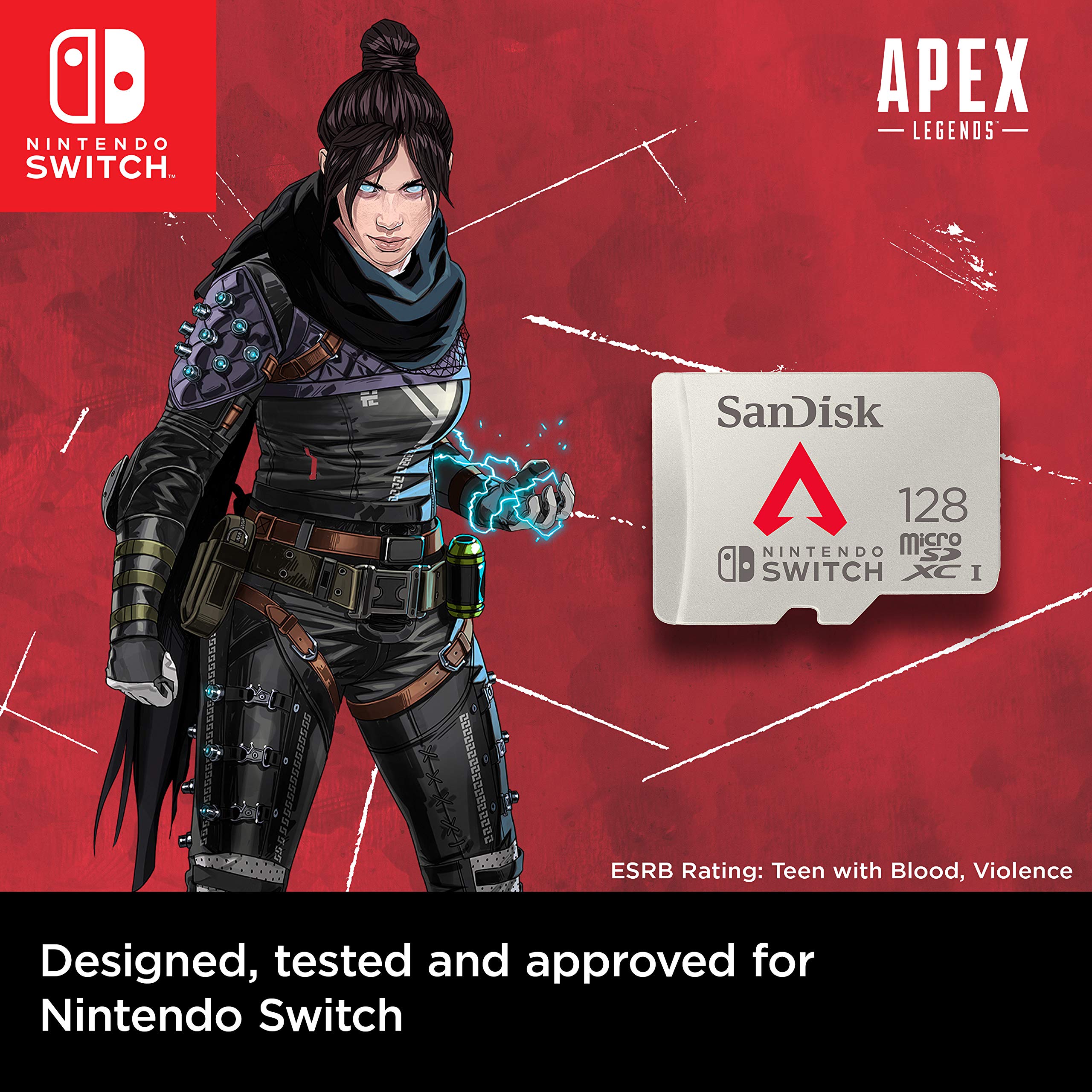  SanDisk 128GB microSDXC-Card, Licensed for Nintendo-Switch -  SDSQXAO-128G-GNCZN : Video Games