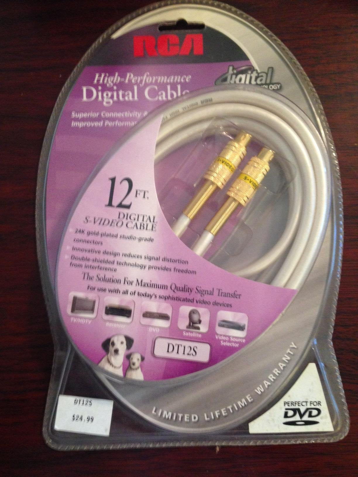 RCA DT12S Digital S-Video Cable (12 FT)