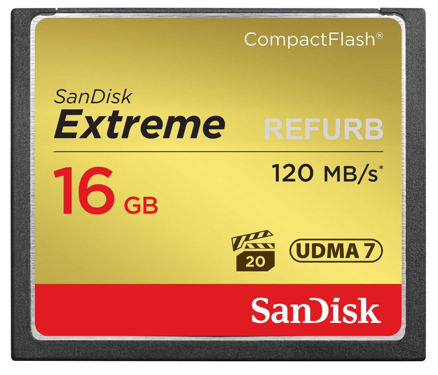 SanDisk Extreme 16GB CompactFlash Memory Card UDMA 7 120MB/s-SDCFXS-016G-X46 (Certified Refurbished)