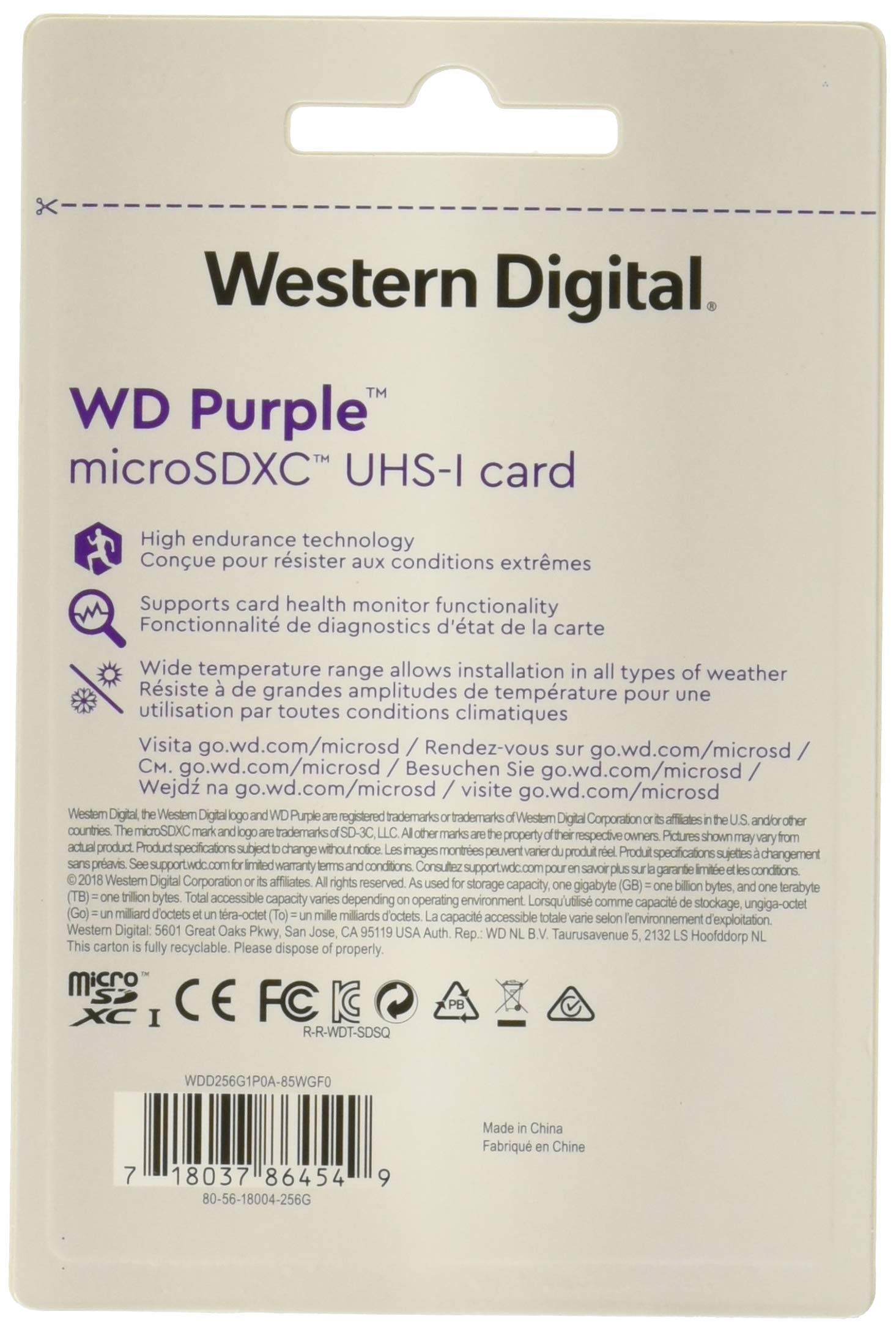 Western Digital WD Purple WDD256G1P0A 256 GB microSDXC