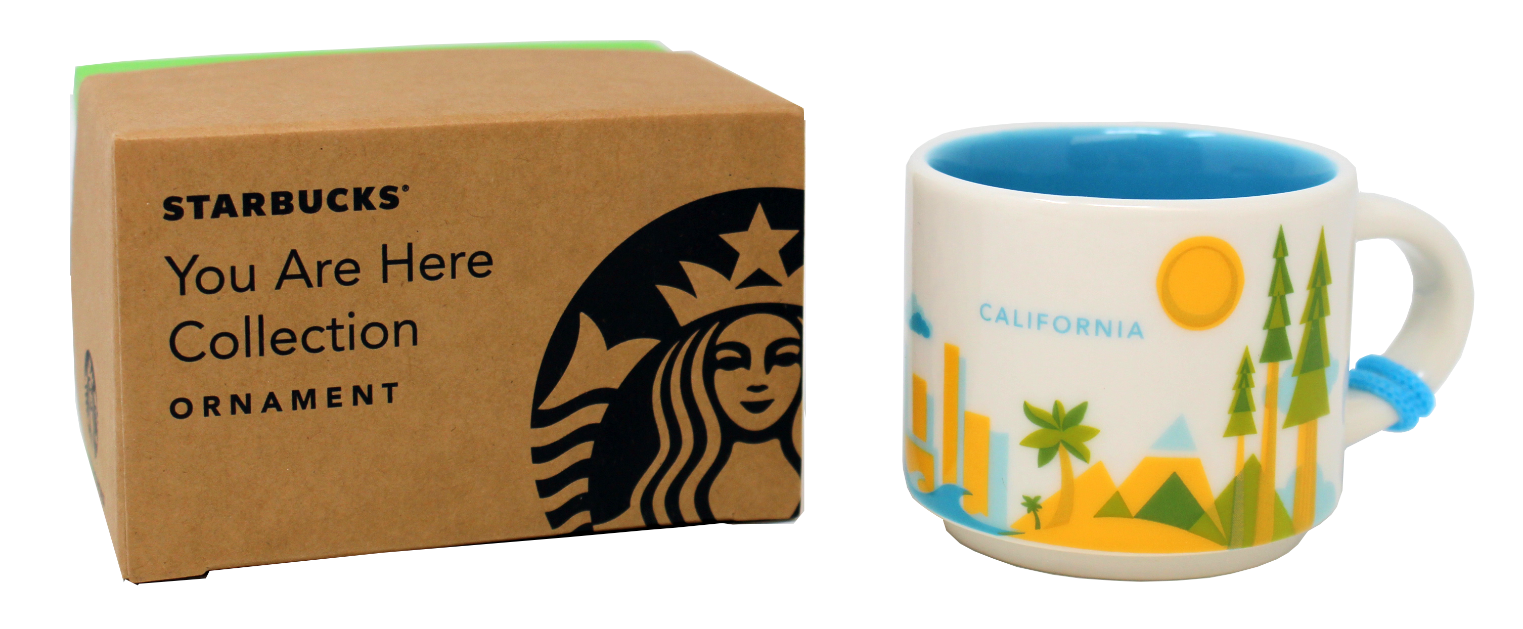 Starbucks You Are Here Series California Ceramic Demitasse Ornament Mug, 2 Oz