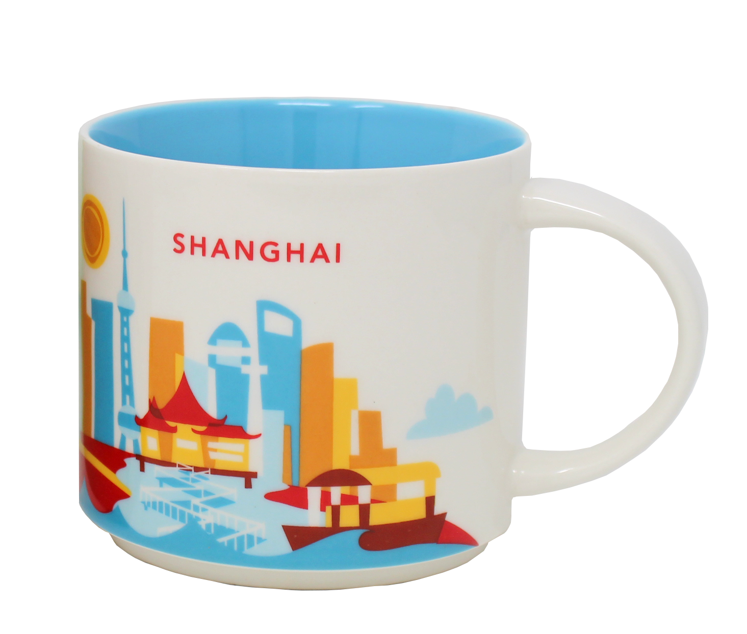 Starbucks You Are Here Series Shanghai Ceramic Mug, 14 Oz
