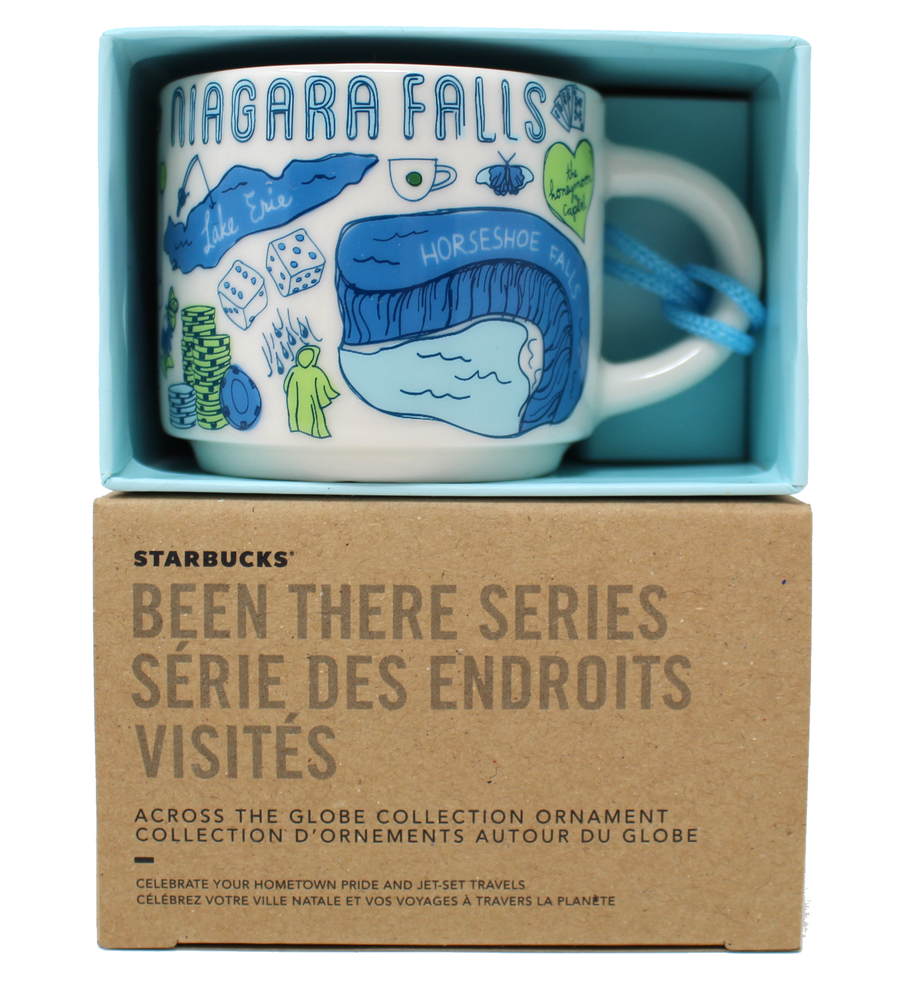 Starbucks  Been There Series Niagara Falls Ceramic Coffee Demitasse Ornament 2 Oz