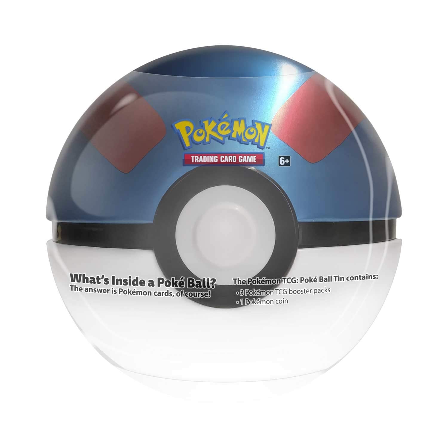 Pokemon TCG: Great Ball Tin - 3 Booster Pack with 1 Coin