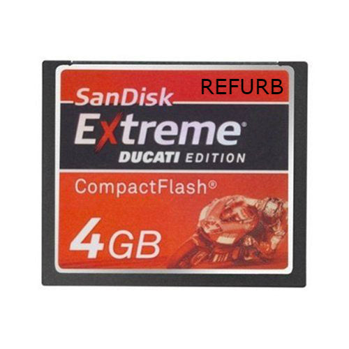 SanDisk 4GB Extreme IV DUCATI EDITION CF Compact Flash Card SDCFX4-004G-ED1 (Certified Refurbished)