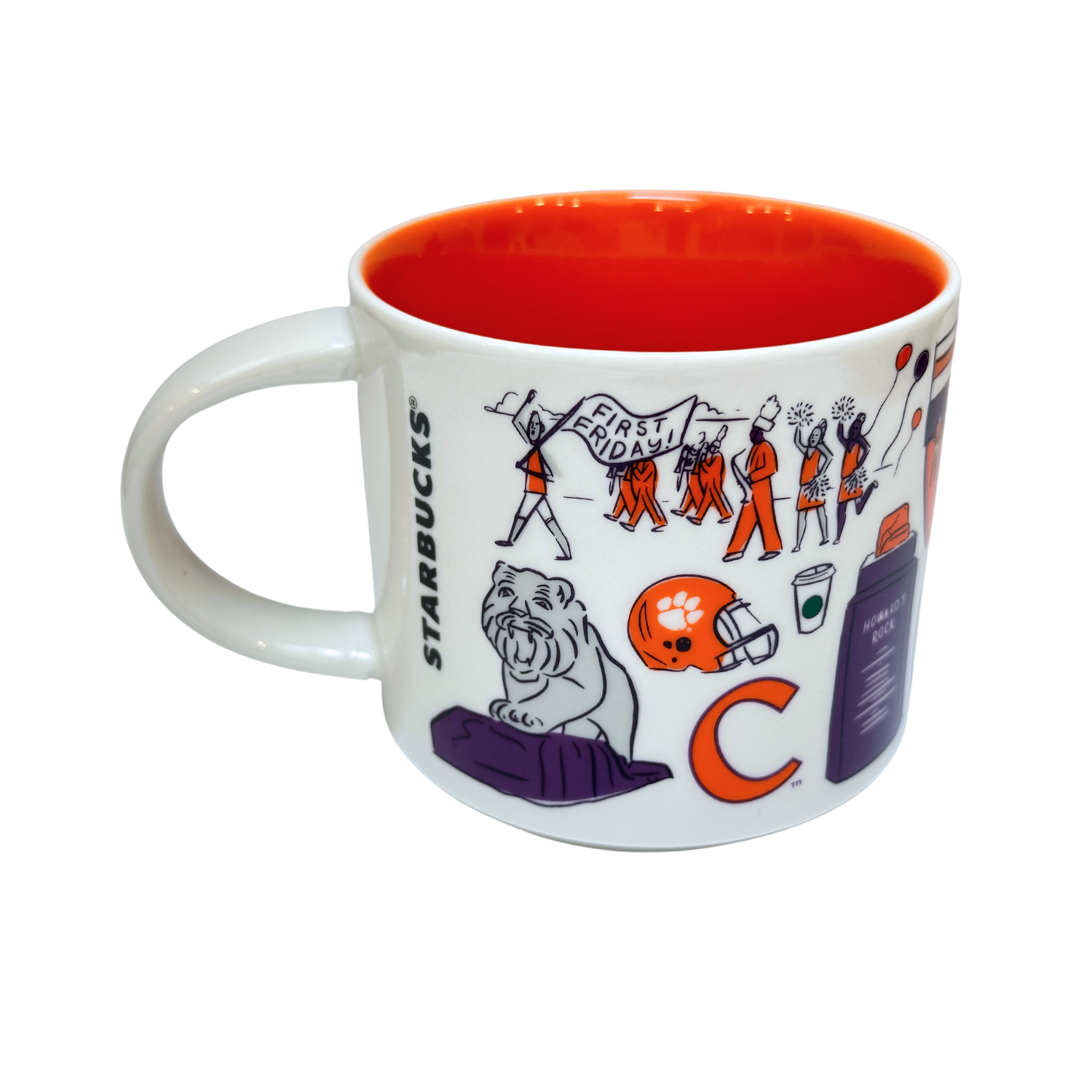 Starbucks Been There Series Campus Collection Clemson University Ceramic Coffee Mug, 14 Oz