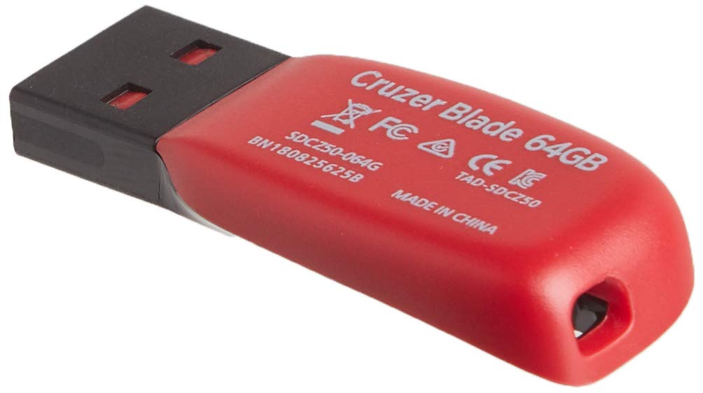 SanDisk 64GB Cruzer Blade USB 2.0 Flash Drive SDCZ50-064G (Pack of 5) w BlueProton Lanyard