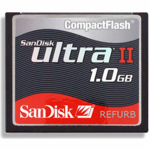 SanDisk 1GB Ultra II CF Compact Flash Card SDCFH-1024-901  (Certified Refurbished)