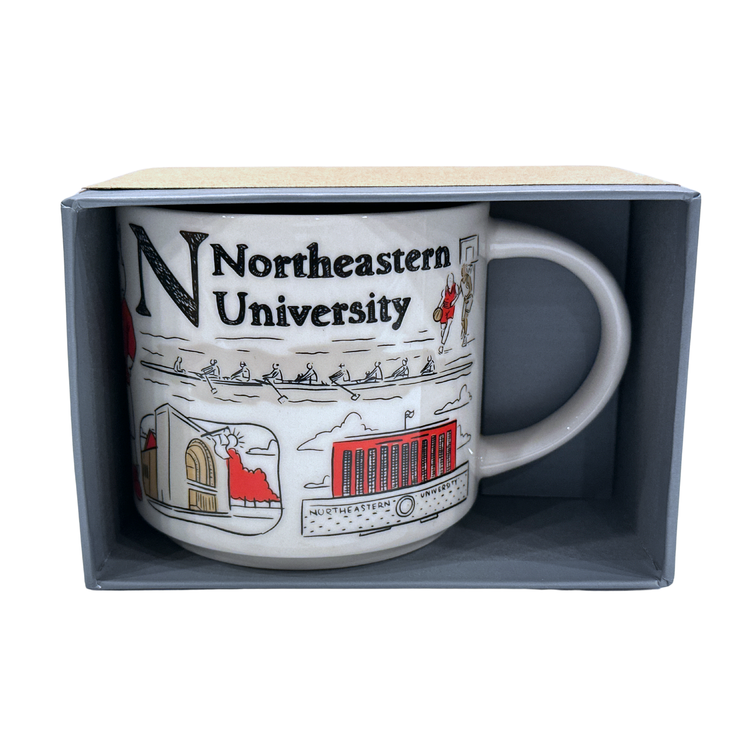 Starbucks Been There Series Campus Collection Northeastern University Ceramic Coffee Mug, 14 Oz