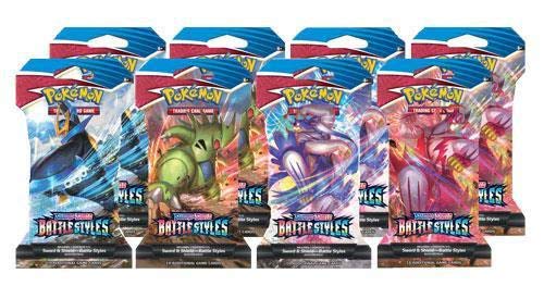 Pokemon Sword and Shield Battle Style Sleeved Boosters - 8 Random Packs