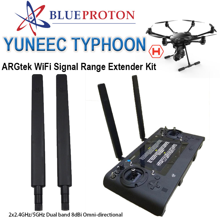 BlueProton ARGtek YUNEEC-Typhoon-H Wifi Signal Range Extender - (4 Dual Band Antenna)