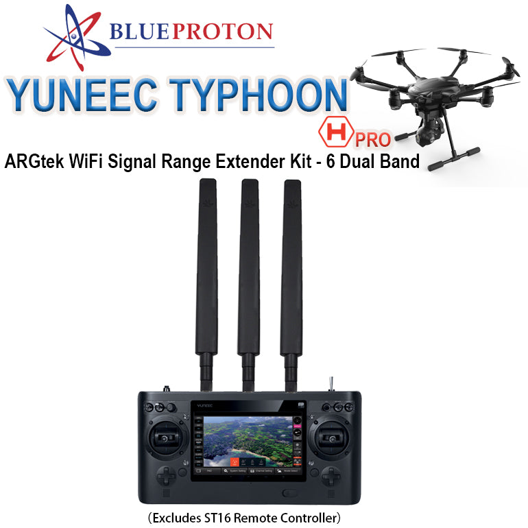 BlueProton ARGtek YUNEEC Typhoon H480 Pro Wifi Signal Range Extender - (6 Dual Band Antenna)