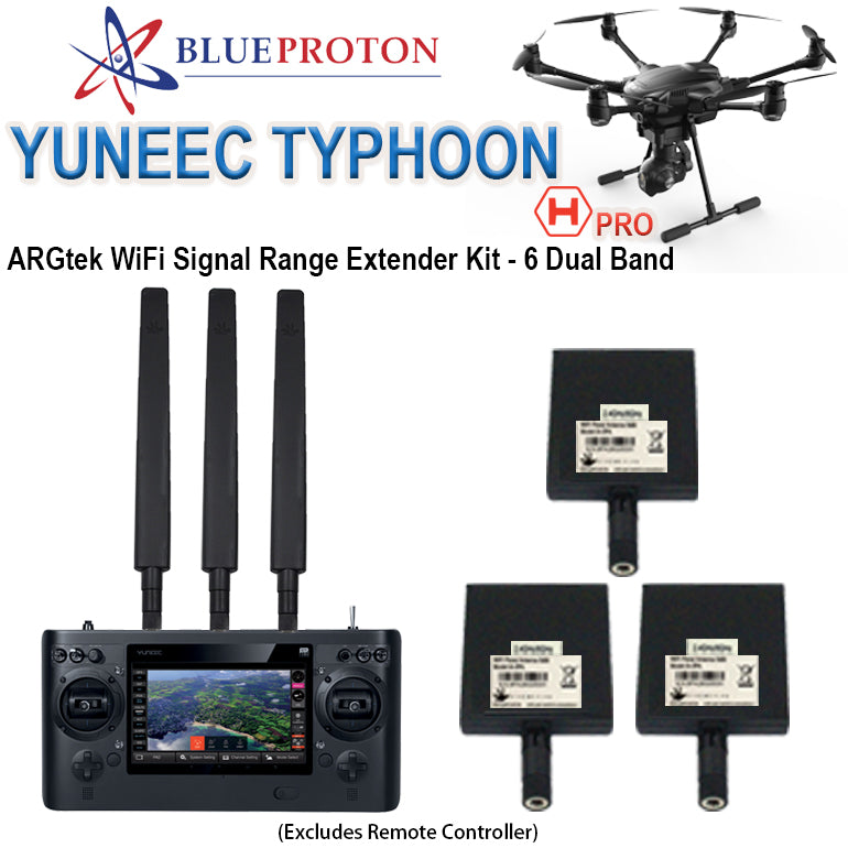 BlueProton ARGtek YUNEEC Typhoon H480 Pro Wifi Signal Range Extender - (6 Dual Band Antenna)