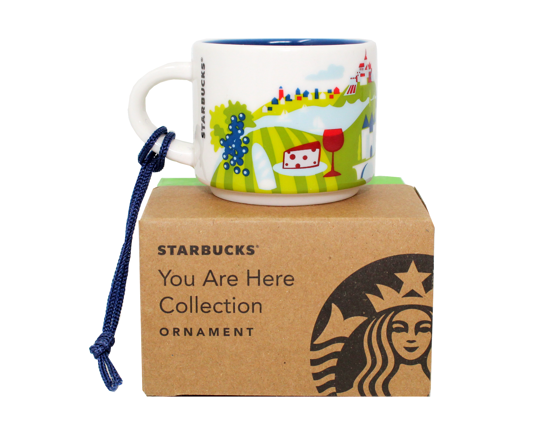 Starbucks You Are Here Series France Ceramic Demitasse Ornament Mug, 2 Oz