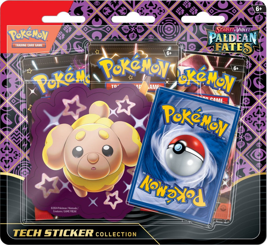 Pokemon Scarlet & Violet Paldean Fates Tech Sticker Collection | Shiny Fidough