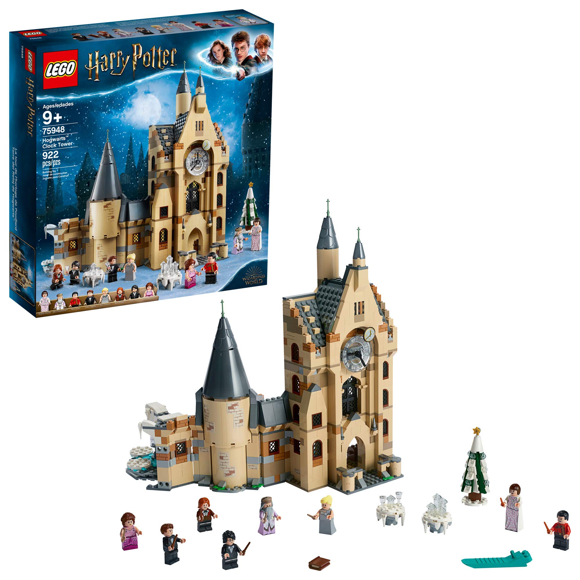 LEGO Harry Potter Hogwarts Clock Tower 75948 Build and Play Tower Set with Harry Potter Minifigures, Popular Harry Potter Gift and Playset with Ron Weasley, Hermione Granger and more (922 Pieces)