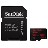 SanDisk Ultra 128GB UHS-I/Class 10 Micro SDXC Memory Card Up To 48MB/s With Adapter- SDSQUNC-128G