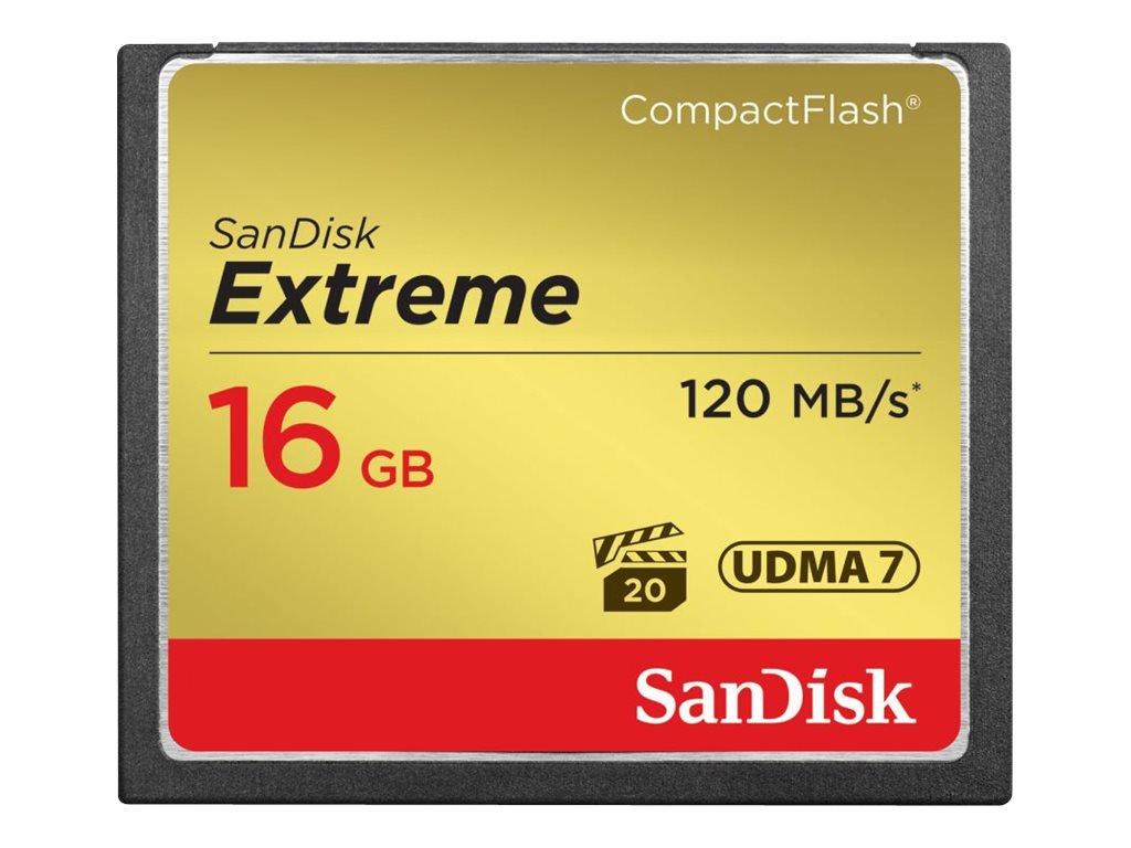 Sandisk Extreme CompactFlash Memory Card - 16 GB (SDCFXS-016G-A46)