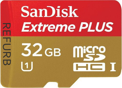 SanDisk 32GB EXTREME PLUS MicroSDHC Card Class 10  UHS-I SDSDQX-032G (Certified Refurbished)