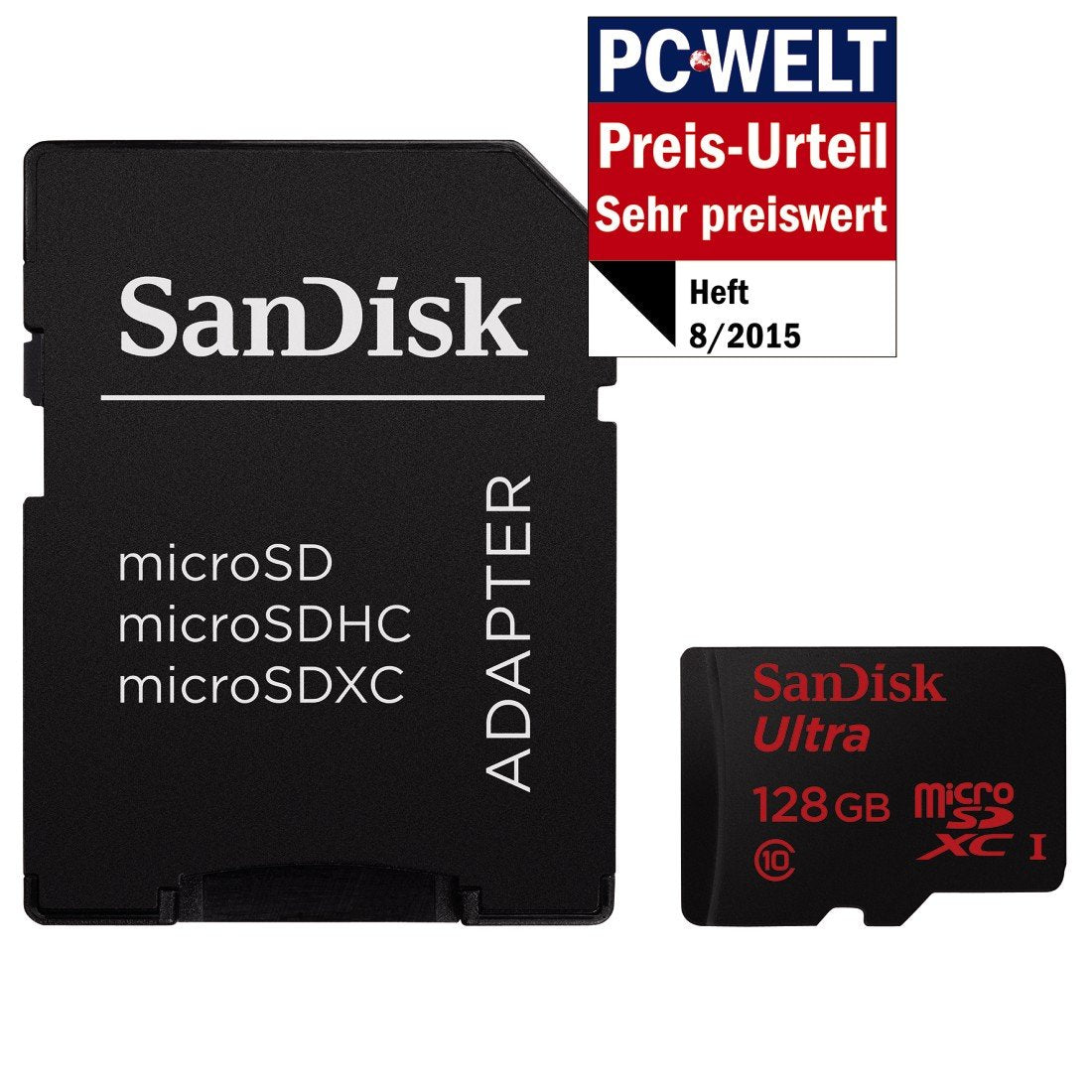 SanDisk Ultra 128GB UHS-I/Class 10 Micro SDXC Memory Card Up To 48MB/s With Adapter- SDSQUNC-128G