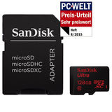 SanDisk Ultra 128GB UHS-I/Class 10 Micro SDXC Memory Card Up To 48MB/s With Adapter- SDSQUNC-128G
