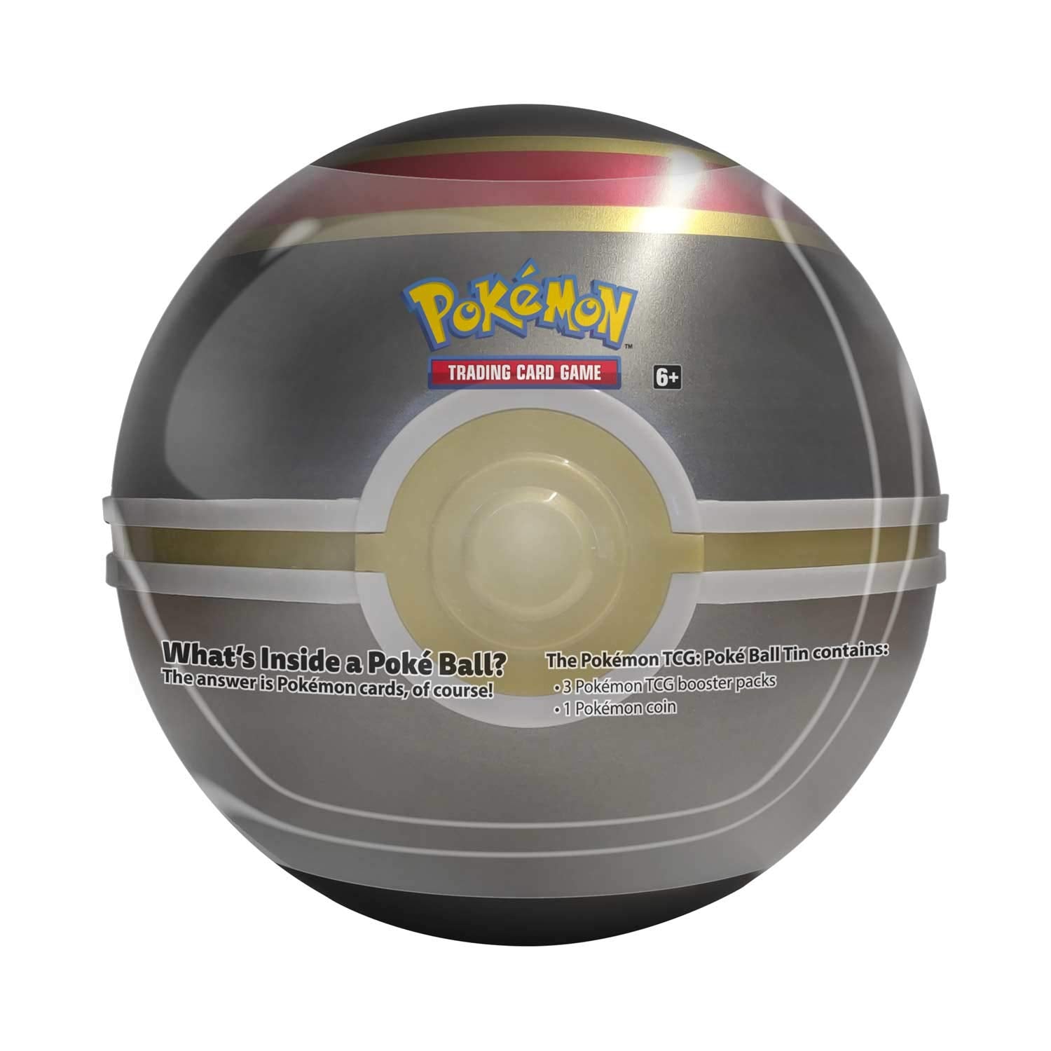 Pokemon TCG: Poke Ball Luxury Ball Tin - 4 Booster Pack with 1 Coin