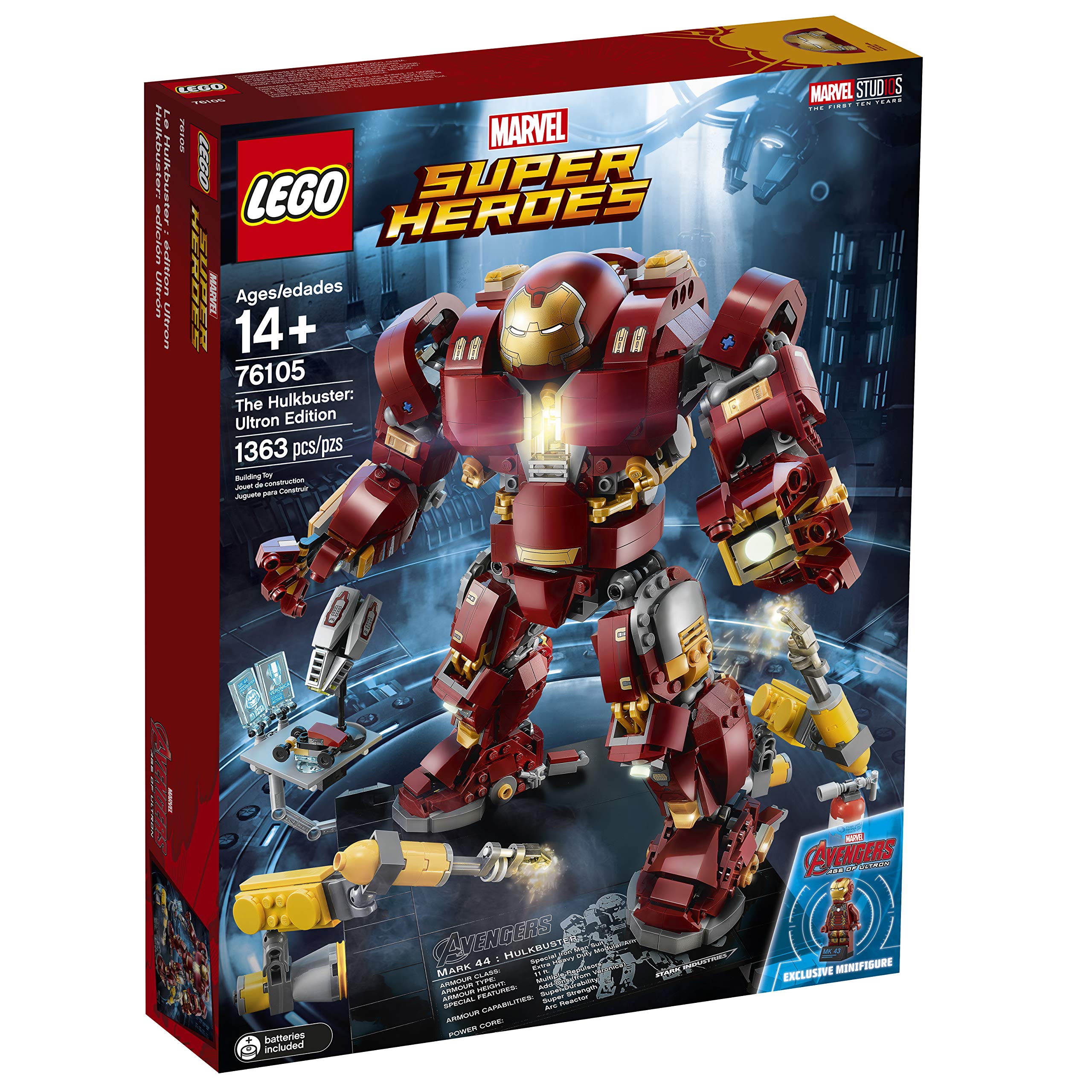 LEGO Marvel Super Heroes Avengers: Infinity War The Hulkbuster: Ultron Edition 76105 Building Kit (1363 Piece)