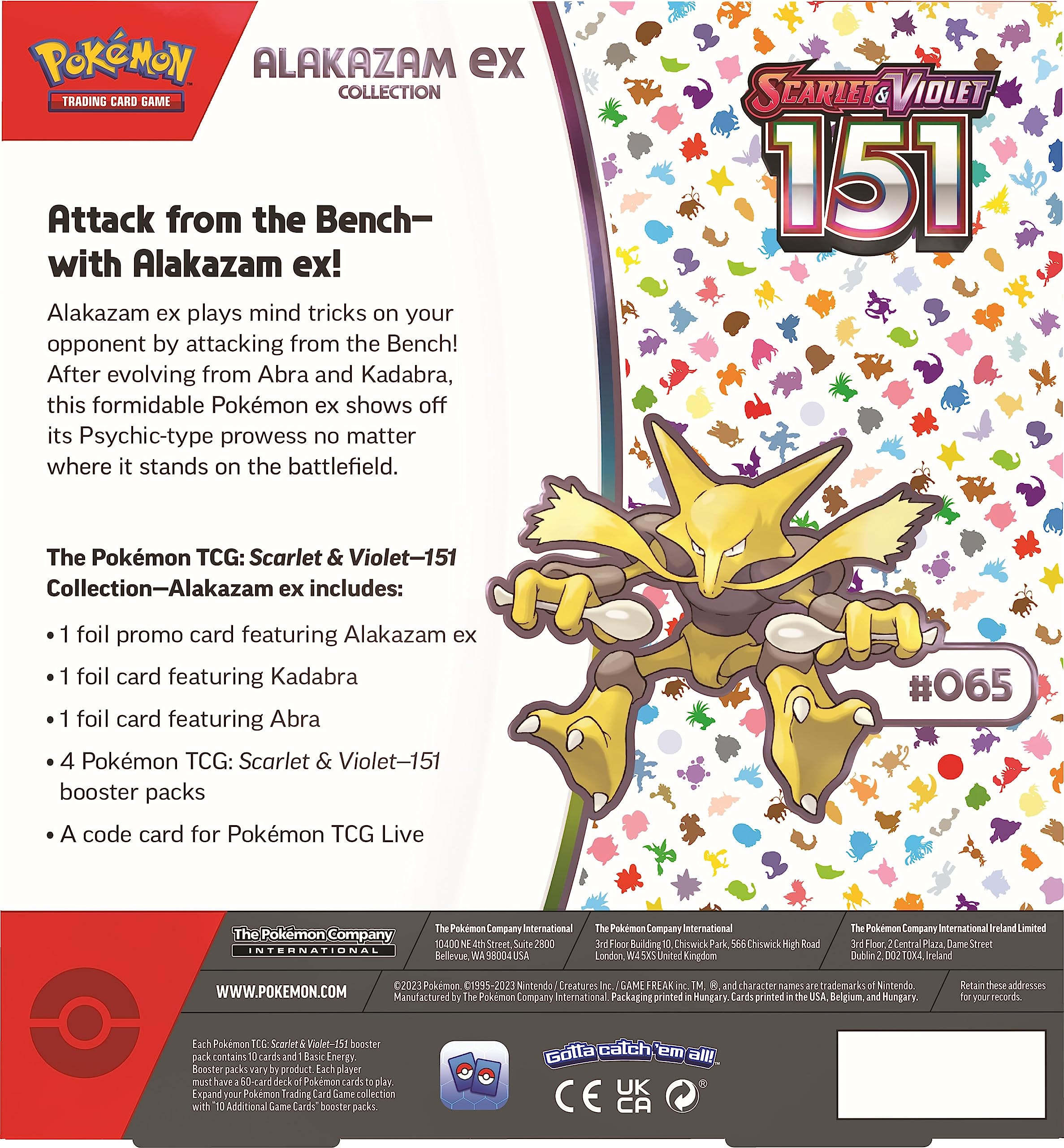 Pokemon TCG: Scarlet & Violet 151 Collection Alakazam EX Box
