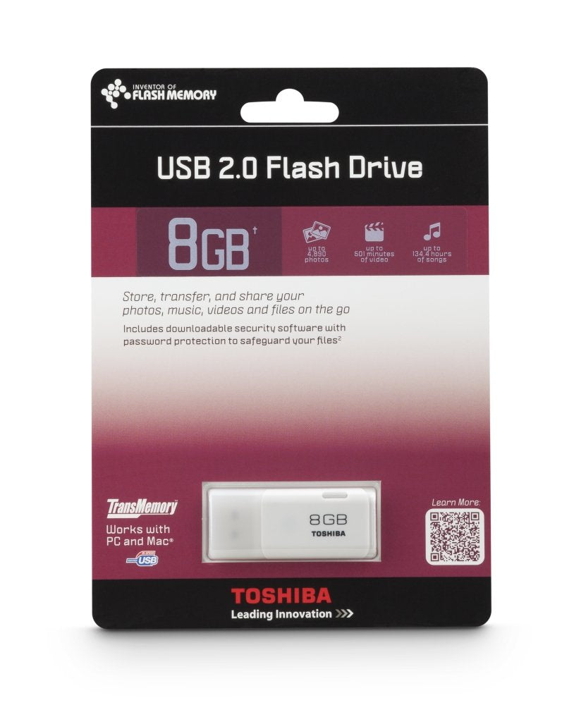 Toshiba TransMemory USB 2.0 Flash Drive, 8GB (PFU008U-1ACW)