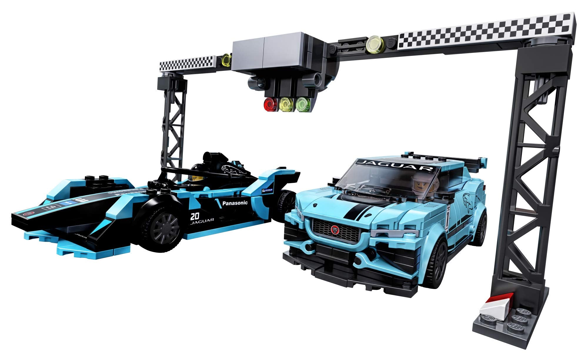 LEGO Speed Champions Formula E Panasonic Jaguar Racing Gen2 car and Jaguar I-PACE eTROPHY 76898 Building Kit, New 2020 (565 Pieces)