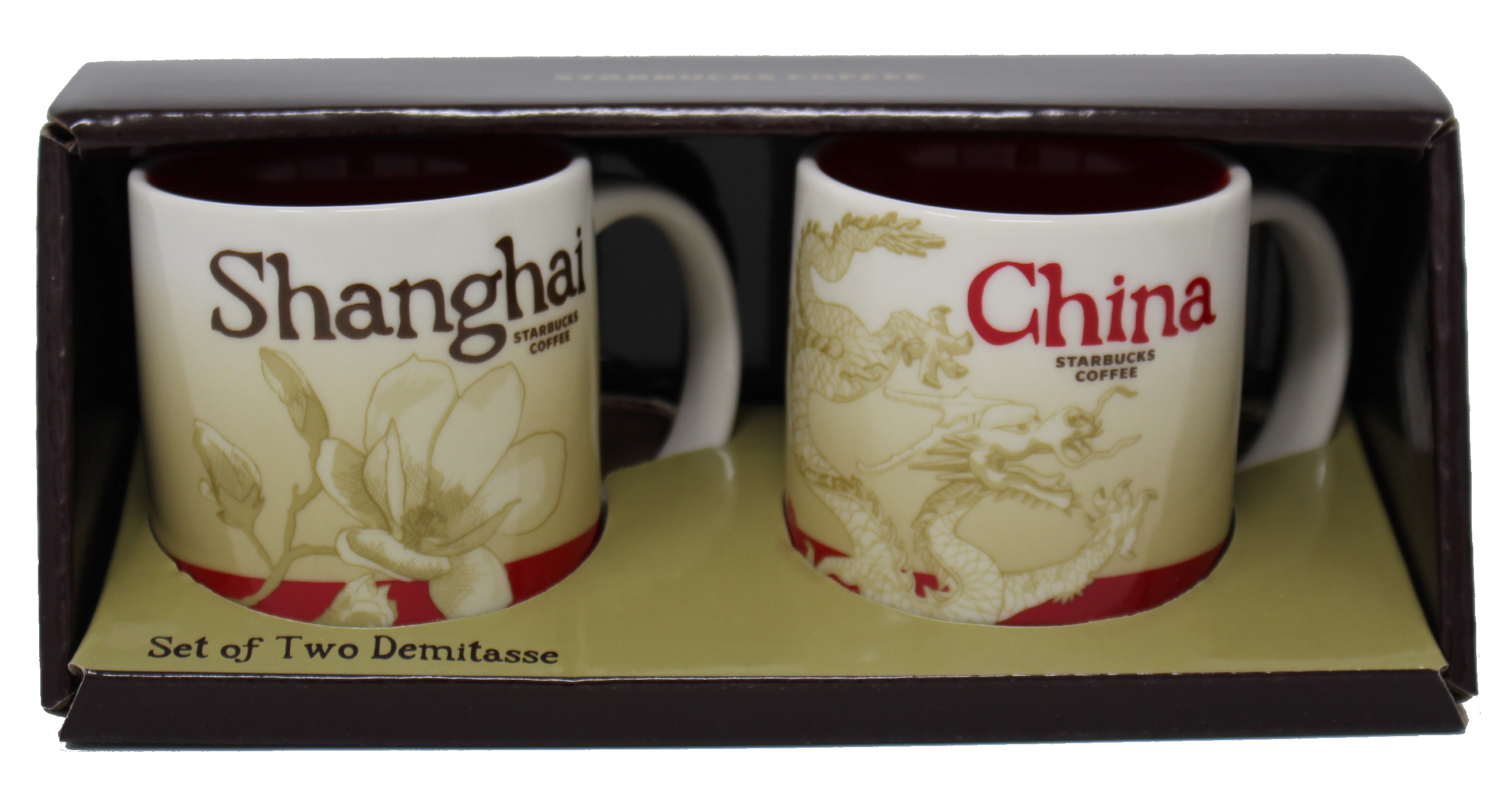 Starbucks Global Icon Series Shanghai and China Demitasse Mugs, 3 Oz (2 Pack)