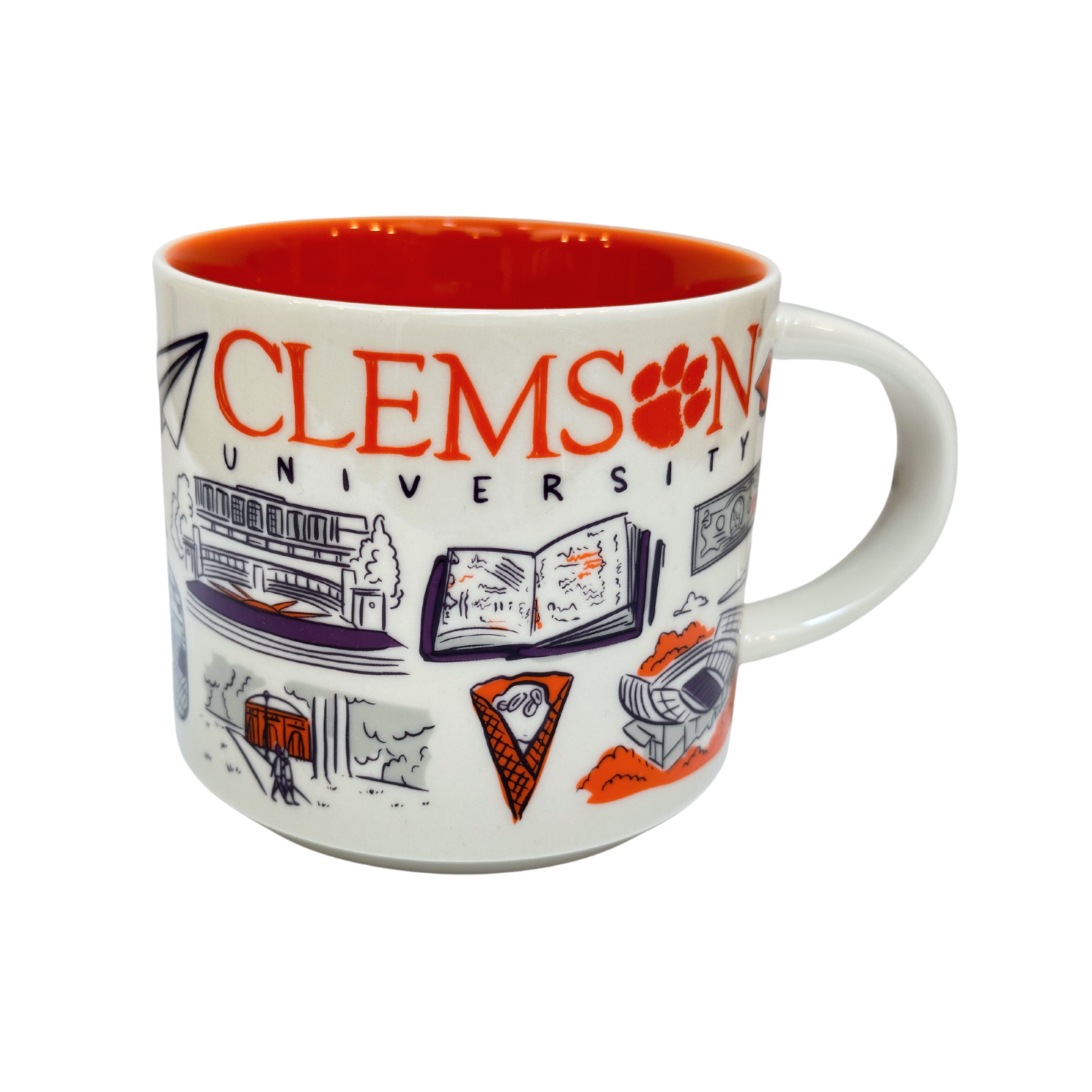 Starbucks Been There Series Campus Collection Clemson University Ceramic Coffee Mug, 14 Oz