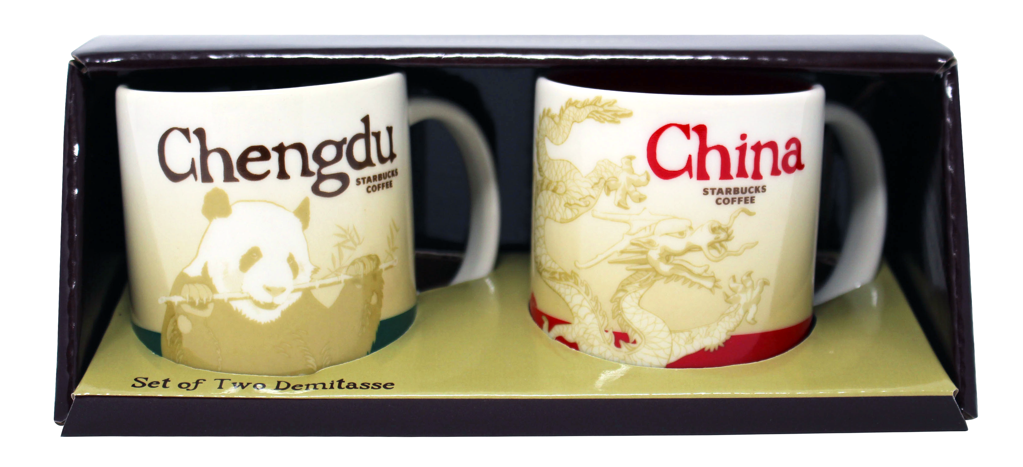 Starbucks Global Icon Series Chengdu and China Demitasse Mugs, 3 Oz (Set of 2)
