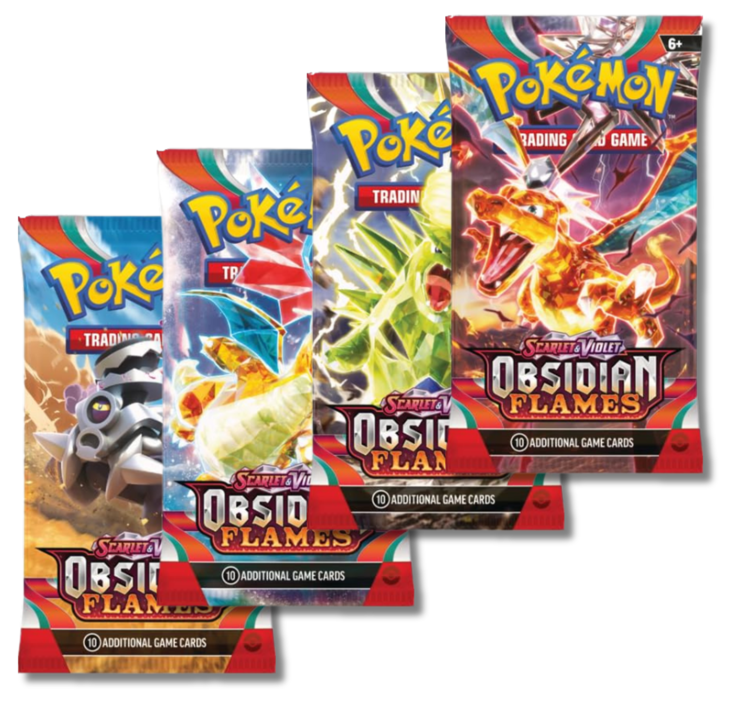 Pokemon Scarlet & Violet Obsidian Flames | 4 Booster Packs