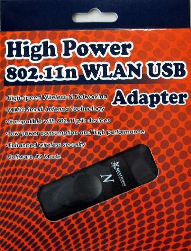 BlueProton High-Gain 23dBm WiFi N USB 2.0 802.11n Wireless Network Adapter (b/g compatible) by Gsky