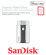 SanDisk iXpand 32GB USB 2.0 Mobile Flash Drive with Lightning connector For iPhones, iPads & Computers- SDIX-032G-G57 Old Version