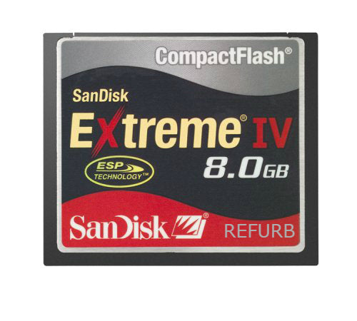 SanDisk 8GB Extreme IV CF Compact Flash Memory Card SDCFX4-008G-901 (Certified Refurbished)
