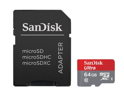 SanDisk 64GB Mobile Ultra MicroSDXC Class 10 Memory Card with SD Adapter