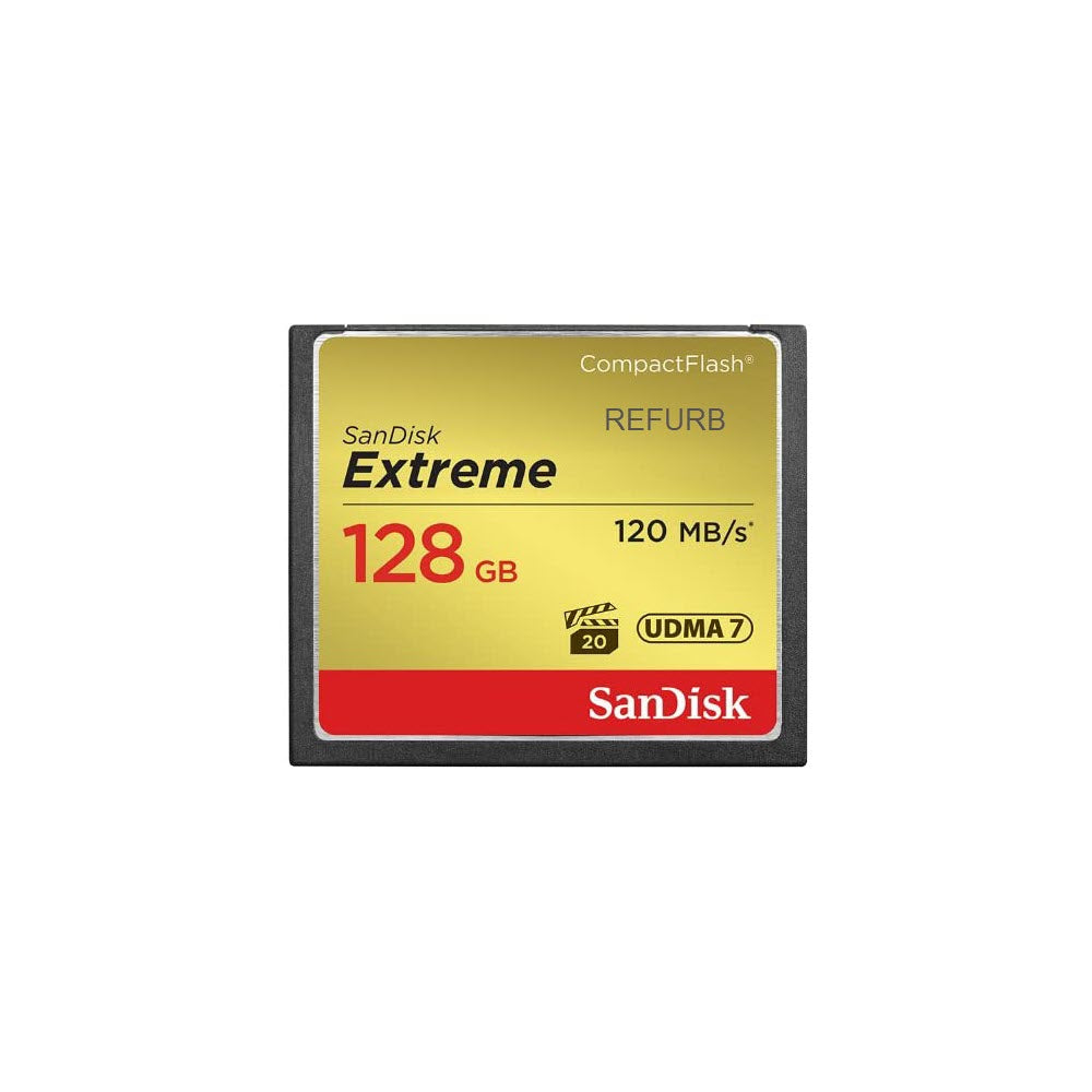 SanDisk 128GB Extreme CompactFlash CF Memory Card SDCFXS-128G-A46 (Certified Refurbished)