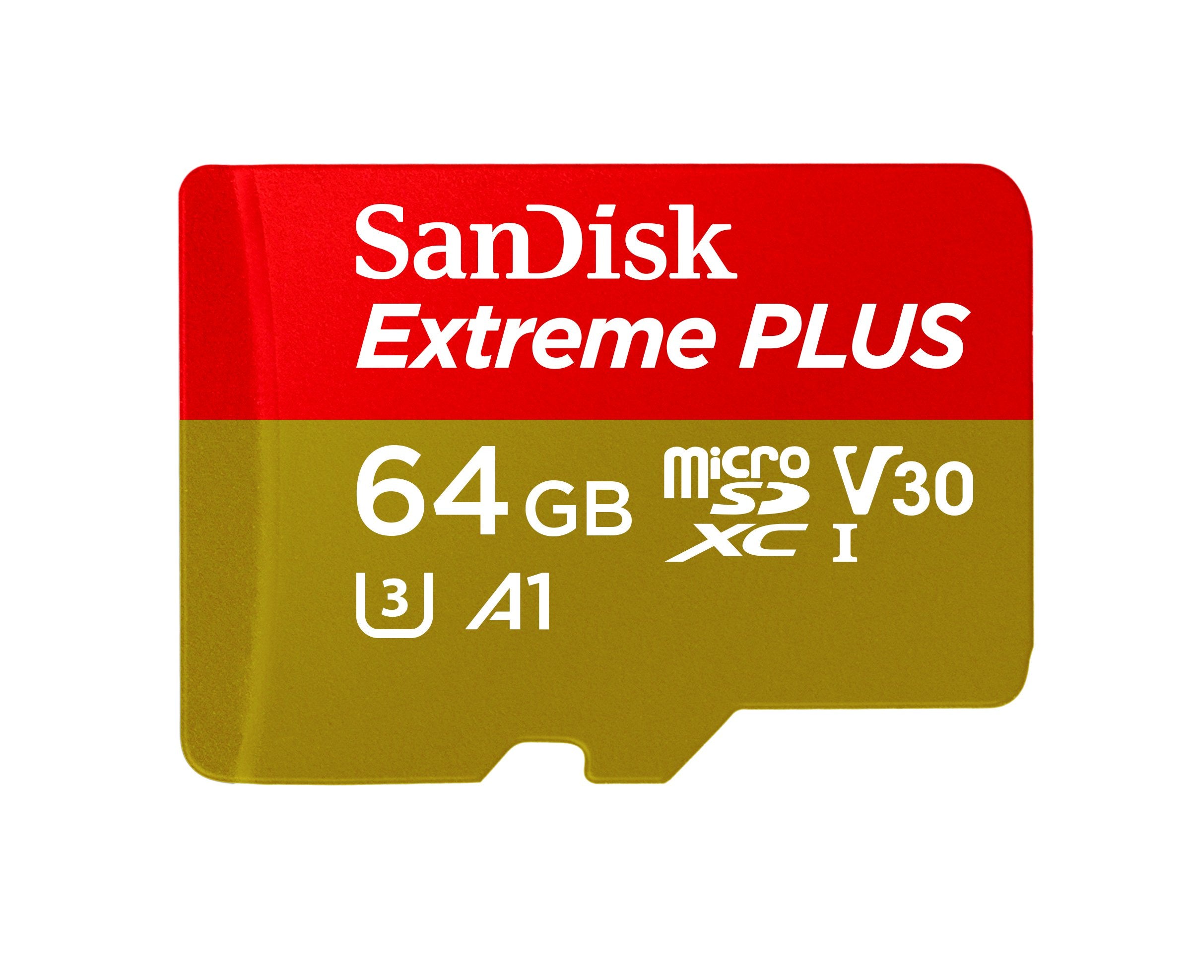 SanDisk Extreme PLUS 64GB microSDXC UHS-I Card - SDSQXBG-064G-GN6MA