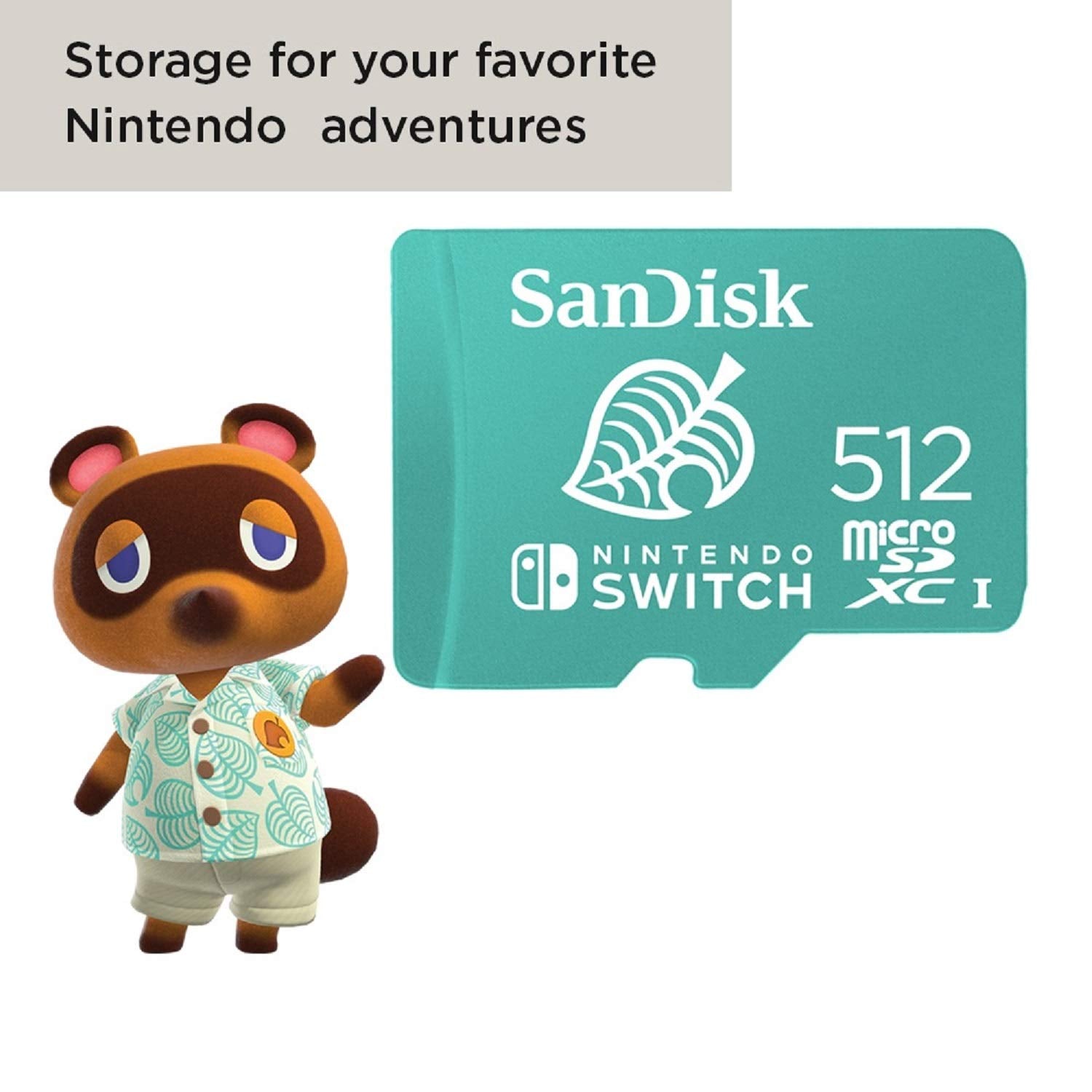 SanDisk 512GB microSDXC UHS-I-Memory-Card for Nintendo-Switch - SDSQXAO-512G-GNCZN