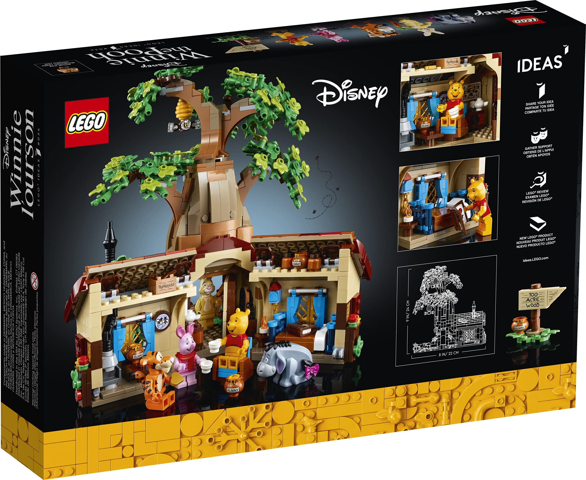 LEGO Ideas Disney Winnie The Pooh 21326 Building Set for Adults, Home Décor Display Model Collectible Gift with Piglet Minifigure and Eeyore Figure